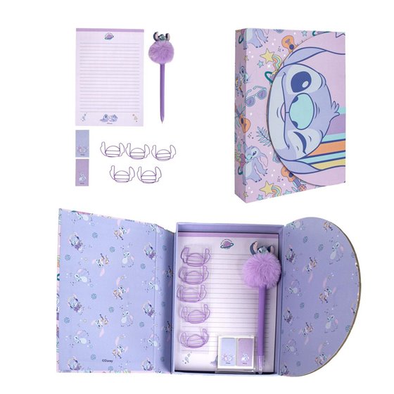 Set De Papelería Stitch Cerdá 15.0 x 21.0 x 3.5 cm.