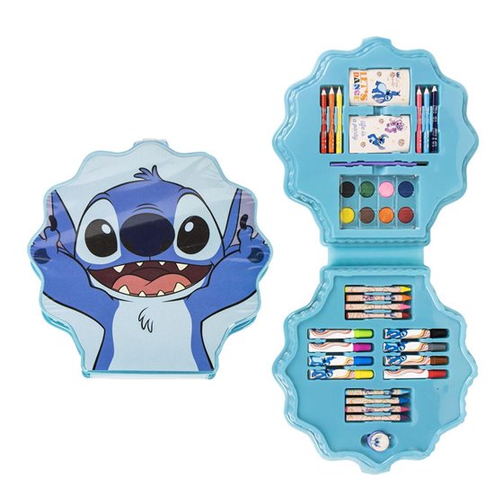 Set Papelería Coloreable Caja Stitch Cerdá 27.5 x 4.0 x 27.5 cm.