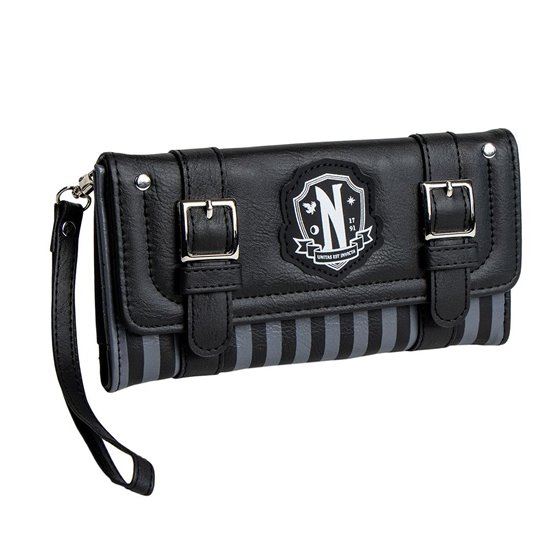 Cartera Polipiel Wednesday Cerdá 19.0 x 9.5 x 1.5 cm.