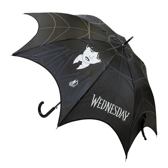 Paraguas Automático Adulto Wednesday Cerdá T58C:58 cm.