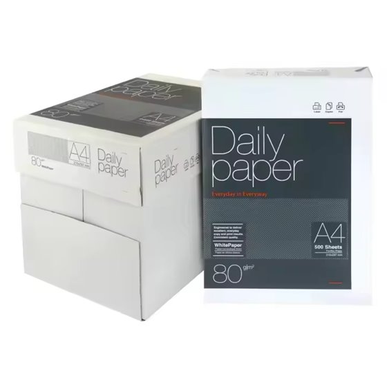 Papel Daily Paper 80 g. Din-A4 Paquete x500 Hojas 10 Cajas (50 paquetes)