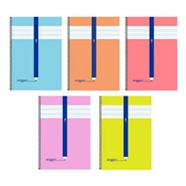 Bloc Espiral ERIGGAN Tapa Cartón Pauta Lamela Folio 80 Hojas 4 mm.