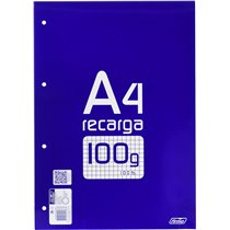 Recambio FIRMÓ A4 100 Hojas 100 g. 4T Modelo Cuadros 4 mm.