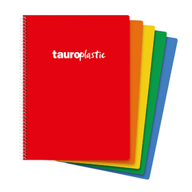 Bloc TAUROPLASTIC Folio 80H 90 g. Tapa Plástico Modelo Cuadros 4 mm.