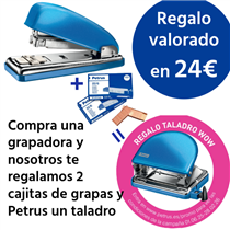 Grapadora Metálica De Oficina Mod. 226 Wow De Petrus Azul