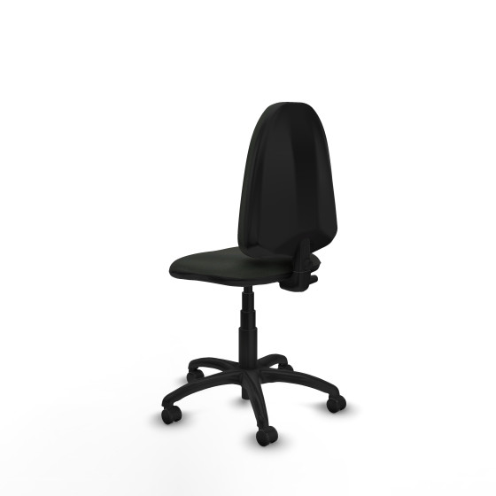 Aýna CP bali negro sin brazos base poliamida ruedas engomadas 50mm