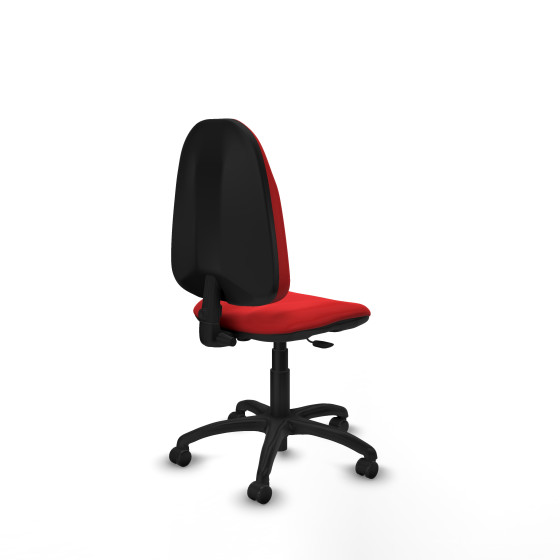 Algarra CP similpiel rojo  base poliamida ruedas engomadas 50mm