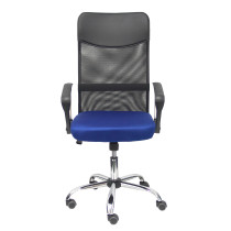 Silla Gontar respaldo malla negro asiento azul
