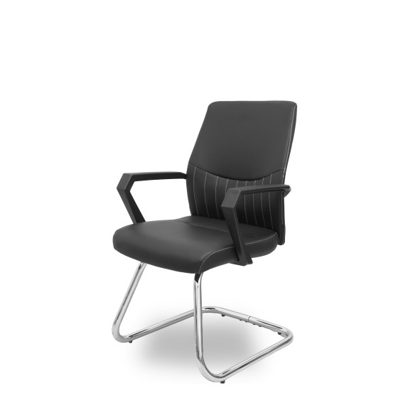 Sillón confidente patín Opti520PA similpiel negro