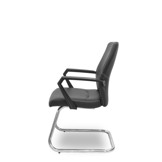 Sillón confidente patín Opti520PA similpiel negro