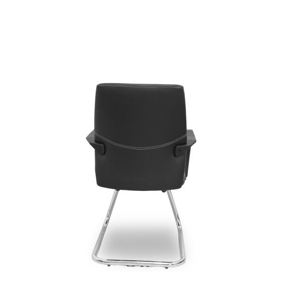 Sillón confidente patín Opti520PA similpiel negro
