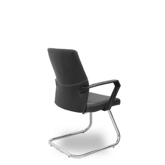 Sillón confidente patín Opti520PA similpiel negro