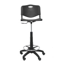 Taburete Robledo PVC negro