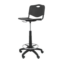 Taburete Robledo PVC negro