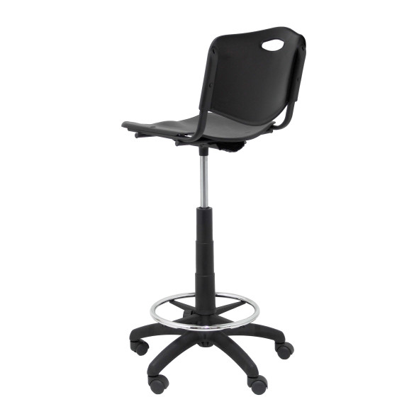 Taburete Robledo PVC negro