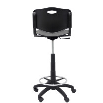 Taburete Robledo PVC negro