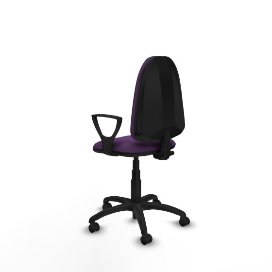 Aýna CP bali morado brazos fijos base poliamida ruedas engomadas 50mm