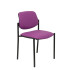 Silla fija Styl similpiel morado chasis negro