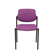 Silla fija Styl similpiel morado chasis negro
