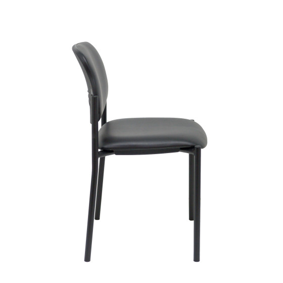 Silla fija Styl similpiel negro chasis negro