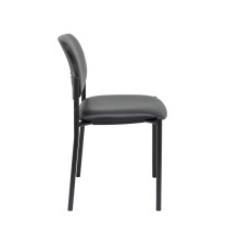Silla fija Styl similpiel negro chasis negro