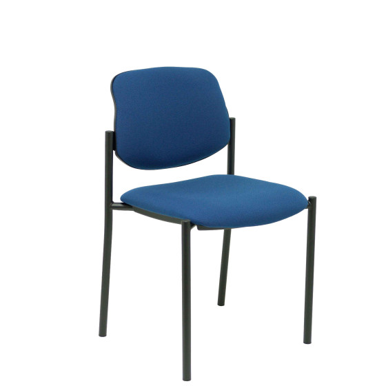 Silla fija Styl bali azul marino chasis negro