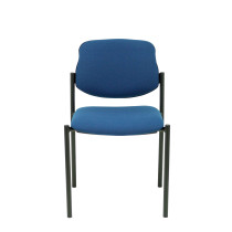 Silla fija Styl bali azul marino chasis negro