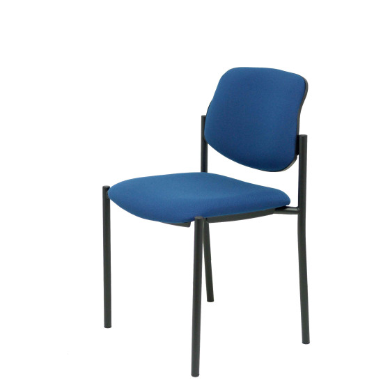 Silla fija Styl bali azul marino chasis negro