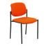 Silla fija Styl bali naranja oscuro chasis negro