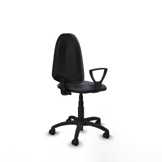 Aýna CP bali gris oscuro brazos fijos base poliamida ruedas nailon 50mm