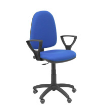 Silla Aýna bali azul brazos fijos ruedas de parqué