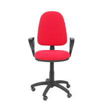 Silla Aýna bali rojo brazos fijos ruedas de parqué