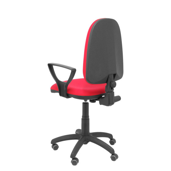 Silla Aýna bali rojo brazos fijos ruedas de parqué