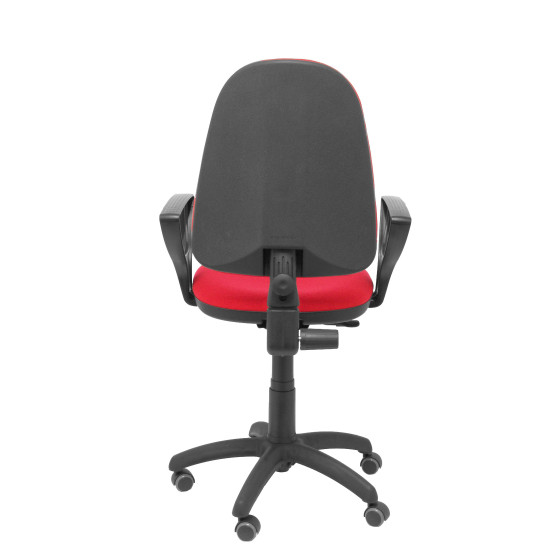 Silla Aýna bali rojo brazos fijos ruedas de parqué