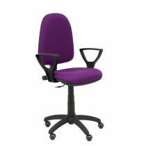 Silla Aýna bali morado brazos fijos ruedas de parqué