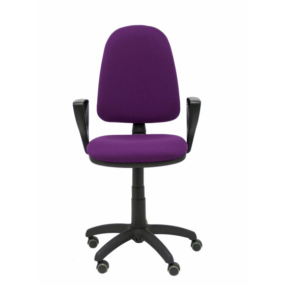 Silla Aýna bali morado brazos fijos ruedas de parqué