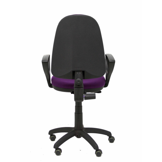 Silla Aýna bali morado brazos fijos ruedas de parqué