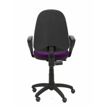 Silla Aýna bali morado brazos fijos ruedas de parqué