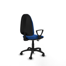 Algarra CP similpiel azul brazos fijos base poliamida ruedas nailon 50mm