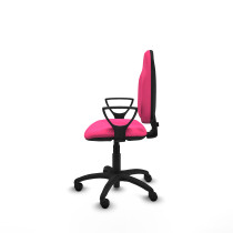 Algarra CP similpiel rosa brazos fijos base poliamida ruedas nailon 50mm