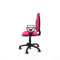 Algarra CP similpiel rosa brazos fijos base poliamida ruedas engomadas 50mm
