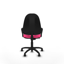 Algarra CP similpiel rosa brazos fijos base poliamida ruedas engomadas 50mm