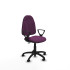 Algarra CP similpiel morado brazos fijos base poliamida ruedas engomadas 50mm