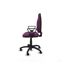Algarra CP similpiel morado brazos fijos base poliamida ruedas engomadas 50mm