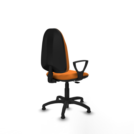 Algarra CP similpiel naranja brazos fijos base poliamida topes