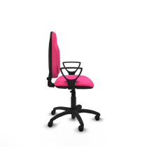 Algarra CP similpiel rosa brazos fijos base poliamida ruedas autofrenantes 50mm