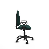 Algarra CP similpiel verde botella brazos fijos base poliamida ruedas autofrenantes 50mm