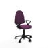 Algarra CP similpiel morado brazos fijos base poliamida ruedas autofrenantes 50mm