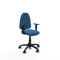 Aýna CP similpiel azul claro brazos 1D base poliamida ruedas nailon 50mm