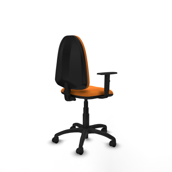 Aýna CP similpiel naranja brazos 1D base poliamida ruedas nailon 50mm